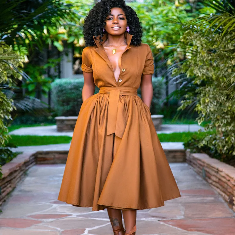 More than 2023 African clothes have belt cardigan line women's fashionable dress sleeve in amazon
More than 2023 African clothes have belt cardigan line women's fashionable dress sleeve in amazon