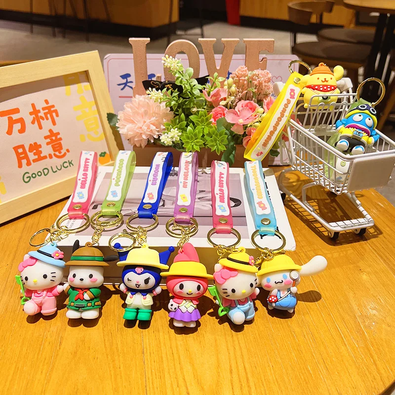 Sanrio Hello Kitty Keychain Cute Cartoon Melody Kuromi Cinnamoroll Doll Pendant Decoration Keyring Jewelry Girl&Child Gifts Toy
Sanrio Hello Kitty Keychain Cute Cartoon Melody Kuromi Cinnamoroll Doll Pendant Decoration Keyring Jewelry Girl&Child Gifts Toy
