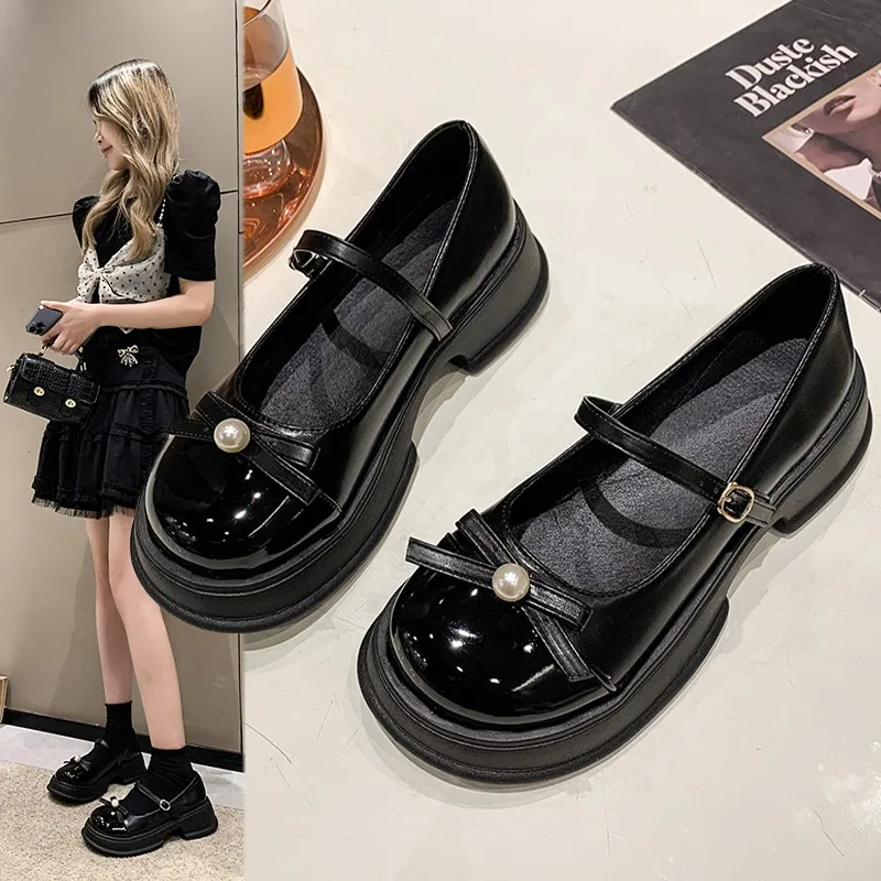 Sweet Lolita Shoes Female Buckle Strap Square Mid Heels Solid Leather Oxford Shoes Woman Butterfly Knot Platform Pumps Plus Size
Sweet Lolita Shoes Female Buckle Strap Square Mid Heels Solid Leather Oxford Shoes Woman Butterfly Knot Platform Pumps Plus Size
