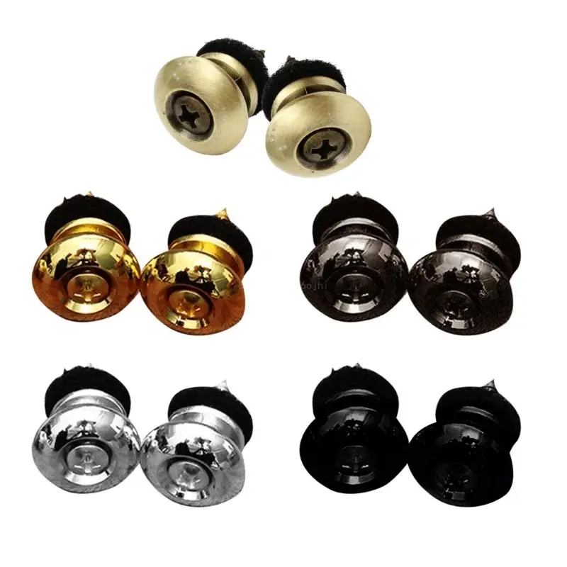 2Pcs/pack Guitar Strap Buttons End Pins with Mounting Screws and Felts Cushions Metal Guitar Strap Locks Strap Buttons GXMF
2Pcs/pack Guitar Strap Buttons End Pins with Mounting Screws and Felts Cushions Metal Guitar Strap Locks Strap Buttons GXMF