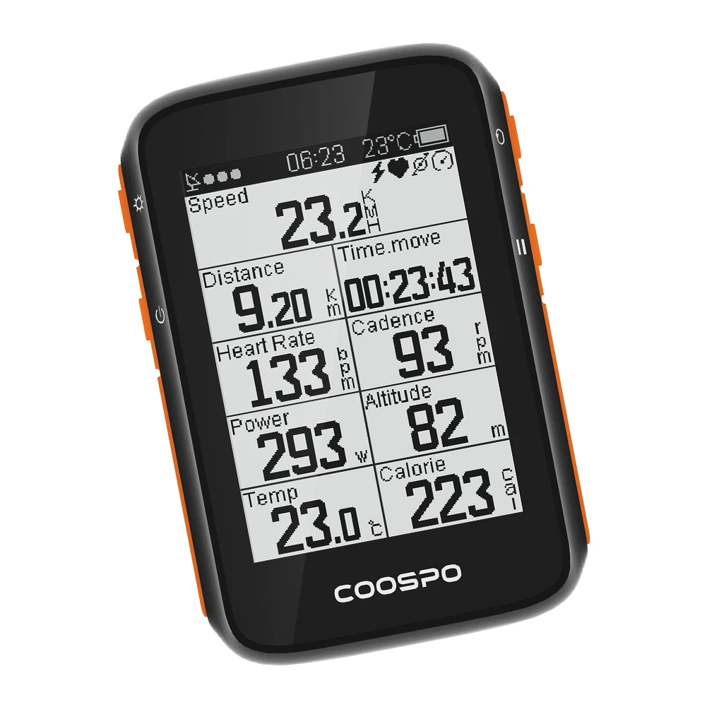 CooSpo BC200 Wireless Bike Computer, GPS Speedometer, 2 6' Display, Heart Rate Monitor Support, Sync Activity to Strava
CooSpo BC200 Wireless Bike Computer, GPS Speedometer, 2 6' Display, Heart Rate Monitor Support, Sync Activity to Strava
