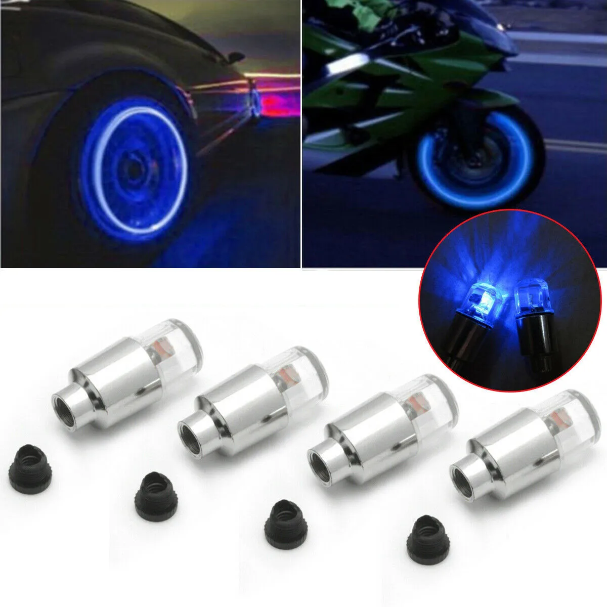 4x Car Auto Wheel Tire Tyre Air Valve Stem Blue LED Light With Light & Motion Sensors More Energy-efficient Covers Accessories
4x Car Auto Wheel Tire Tyre Air Valve Stem Blue LED Light With Light & Motion Sensors More Energy-efficient Covers Accessories