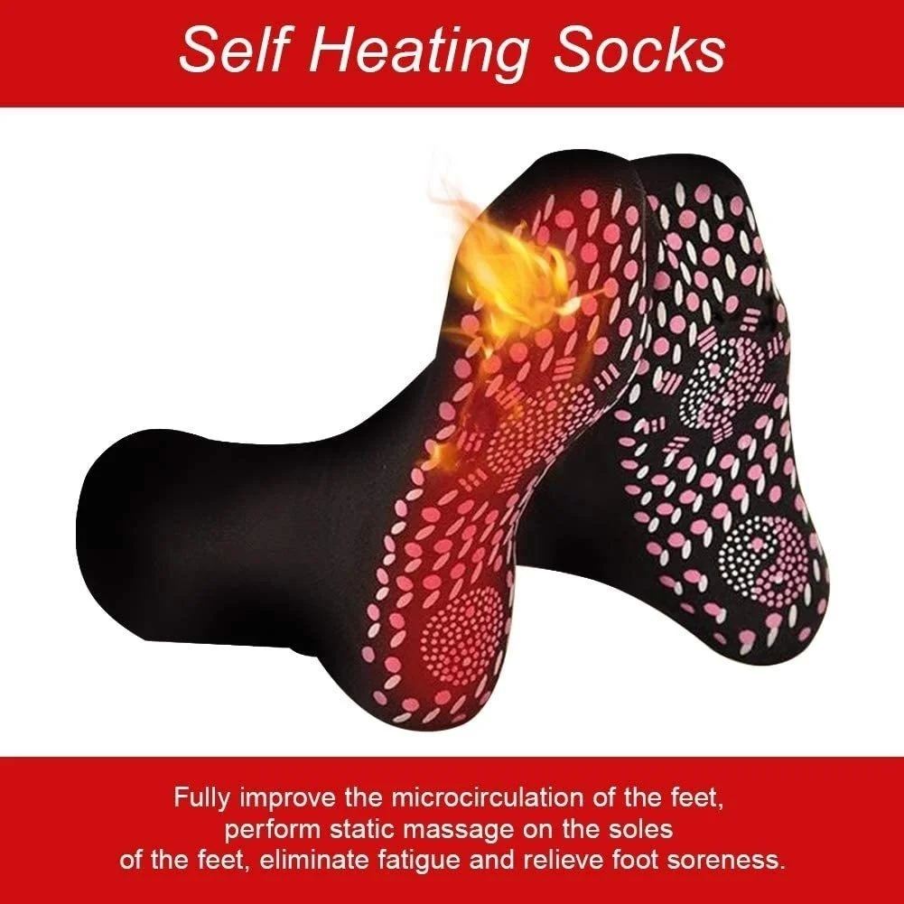 1 Pair Tourmaline Slimming Loss Socks Self-Heating Therapy Warm Massage Comfortable Winter Ski Sports Magnetic Sock Men/Women
1 Pair Tourmaline Slimming Loss Socks Self-Heating Therapy Warm Massage Comfortable Winter Ski Sports Magnetic Sock Men/Women