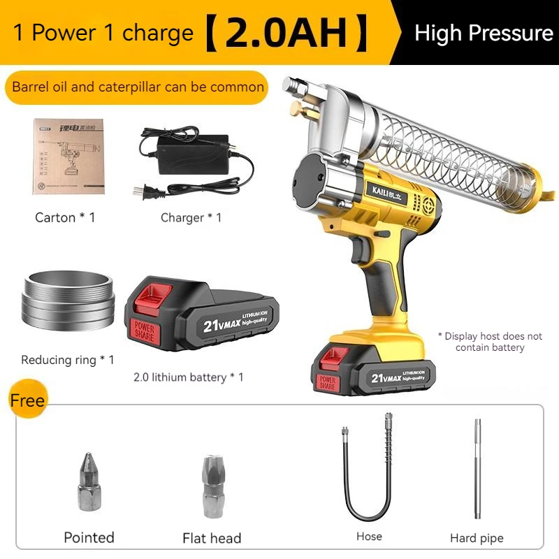 24V Fully Automatic Rechargeable Dual-purpose High-voltage Electric Grease Gun Oil Injector Fat Machine Special Hardware Tools
24V Fully Automatic Rechargeable Dual-purpose High-voltage Electric Grease Gun Oil Injector Fat Machine Special Hardware Tools