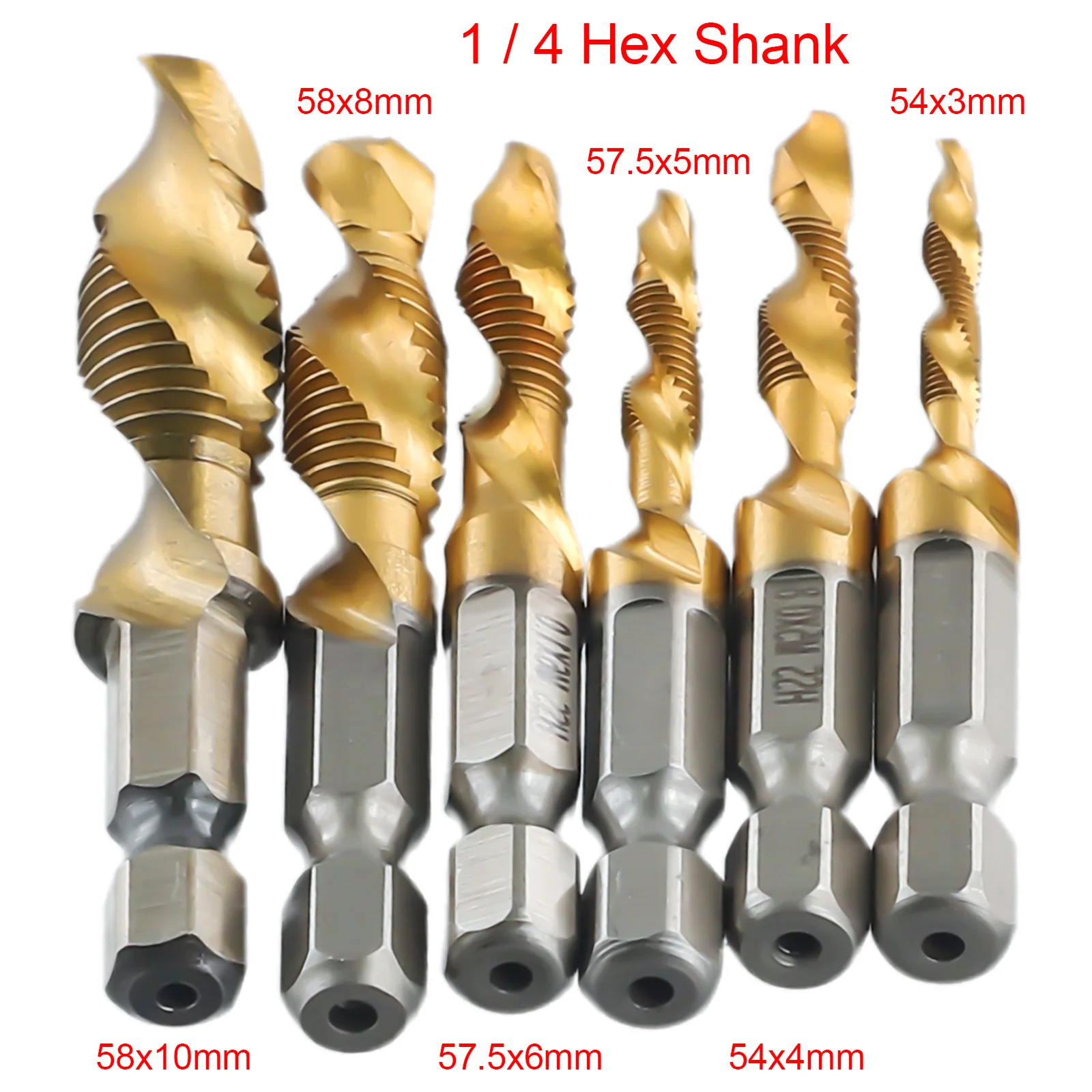 Power Tools Tap Drill Aluminum Plastic Compound Tap HSS Screw Hex Shank M8x1.25mm Titanium Plated High Quality
Power Tools Tap Drill Aluminum Plastic Compound Tap HSS Screw Hex Shank M8x1.25mm Titanium Plated High Quality