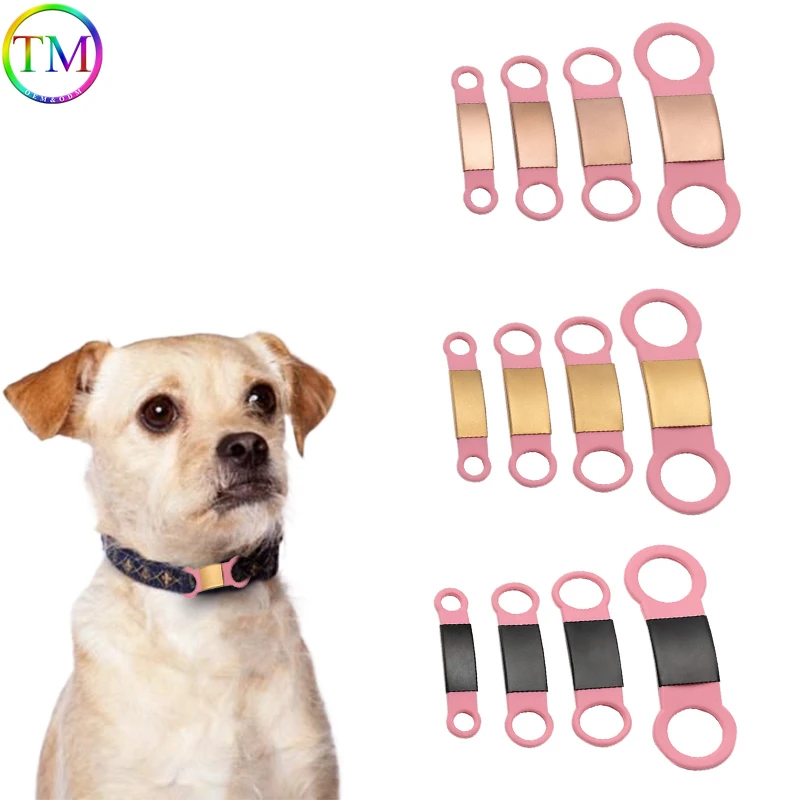 

Pet ID Tag Silicone Zinc Alloy Dog Cat Personalized Name Collar Engraved Tags Accessories Name Telephone Number Pet Tags