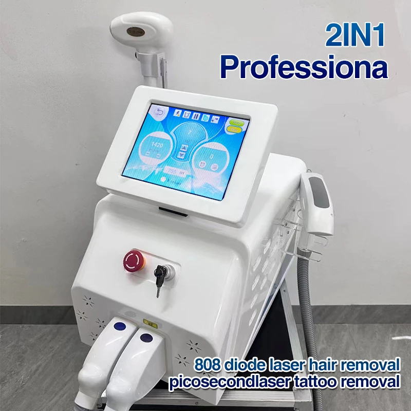 2-in-1 Hair removal devicePermanent picosecond laser tattoo removal Three wavelength 808nm diode 755 808 1064
2-in-1 Hair removal devicePermanent picosecond laser tattoo removal Three wavelength 808nm diode 755 808 1064