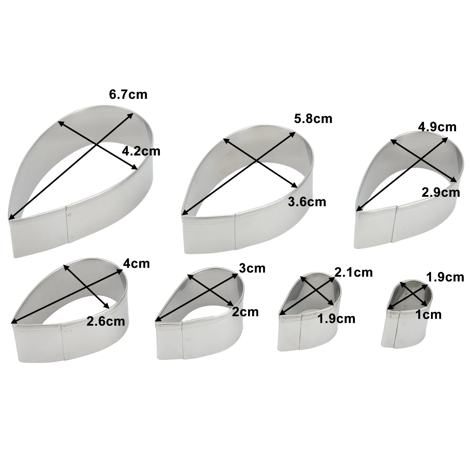 7Pcs/Set Cookie Cutters Cake Mold Stainless Steel Creative Water Drop Rose Petal Flower Leaves Pastry Mould Biscuit Candy Tools
7Pcs/Set Cookie Cutters Cake Mold Stainless Steel Creative Water Drop Rose Petal Flower Leaves Pastry Mould Biscuit Candy Tools