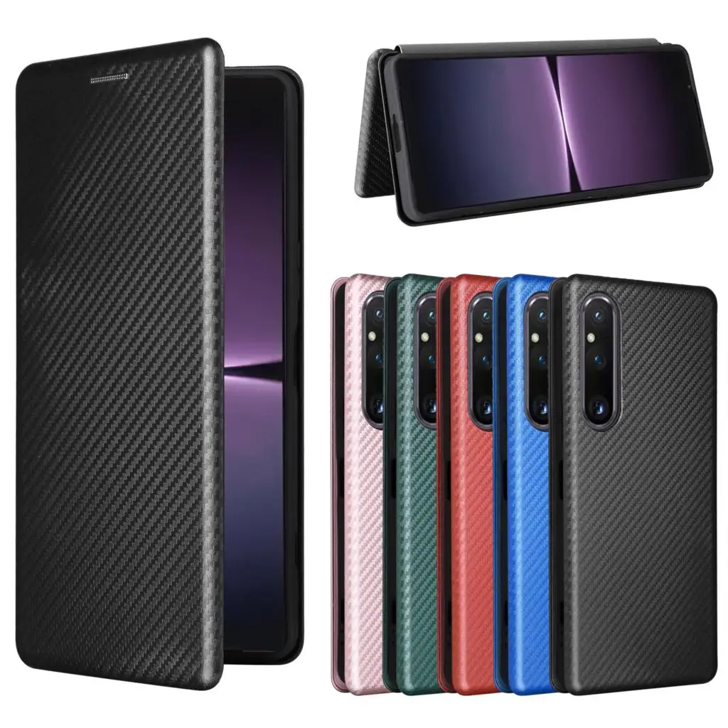 Кожаный чехол-бумажник с узором из углеродного волокна для Sony Xperia 1 5 10 V IV III, магнитный поглощающий чехол, чехол для телефона с кольцом и отделением для карт
Кожаный чехол-бумажник с узором из углеродного волокна для Sony Xperia 1 5 10 V IV III, магнитный поглощающий чехол, чехол для телефона с кольцом и отделением для карт