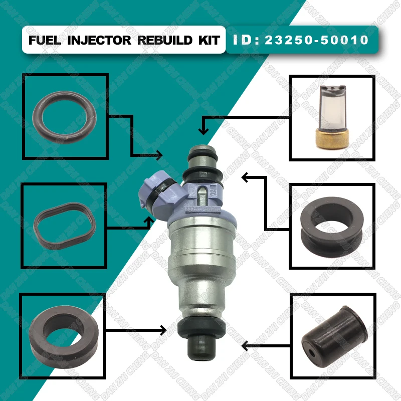 

Fuel Injector Service Repair Kit Filters Orings Seals Grommets for 23250-50010 FOR TOYOTA LEXUS SUPRA LS400 1UZFE V8 32v 90-93