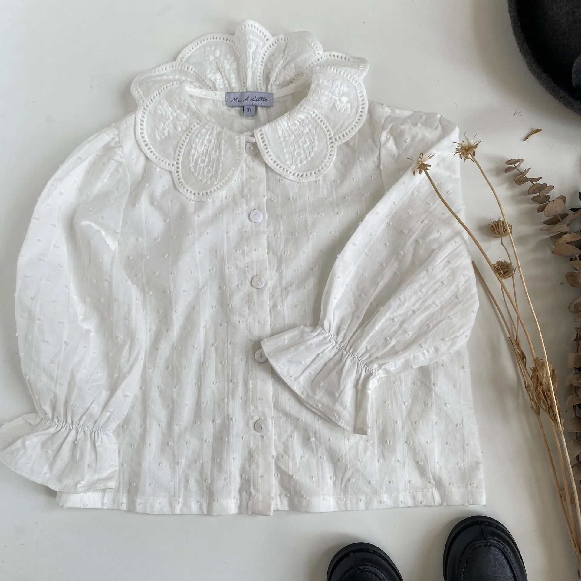 Baby White Blouse Toddler Girls French Lace Collar Shirt Children Autumn Winter Clothing 1-6Y
Baby White Blouse Toddler Girls French Lace Collar Shirt Children Autumn Winter Clothing 1-6Y