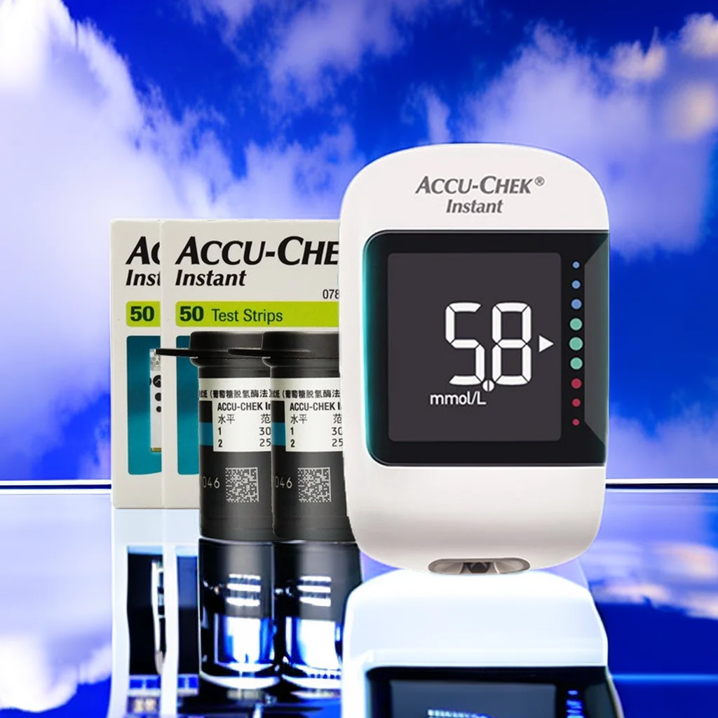 

Accu Chek Instant Blood Glucose Test Strip Home Blood Glucose Monitor Needle Delivery Needle Expiration Accesorios Medicos
