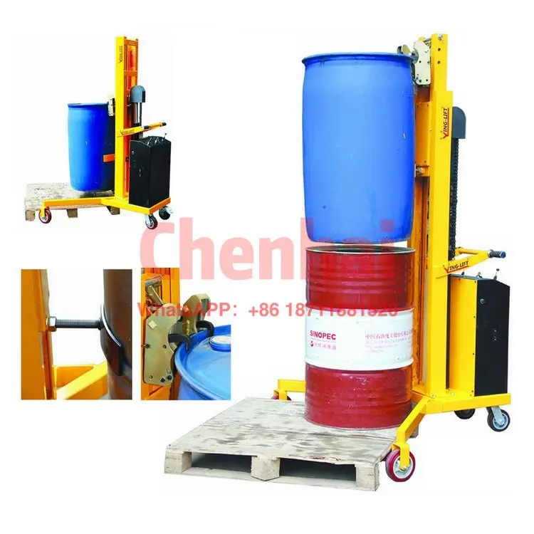 

Manual Forklift 350kg trucks electric forklift Material Handling machines Foot-operated oil drum handling trolley for sale