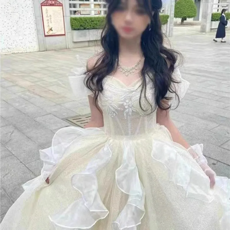 

Evening Dress Fairy Host Performance Costume Vocal Music Art Test Adult Ceremony Sense