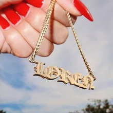 Nameplate Necklace Letter Personalized Necklace Custom Name Necklace Customized Old English Necklace Stainless Steel Necklace
Nameplate Necklace Letter Personalized Necklace Custom Name Necklace Customized Old English Necklace Stainless Steel Necklace