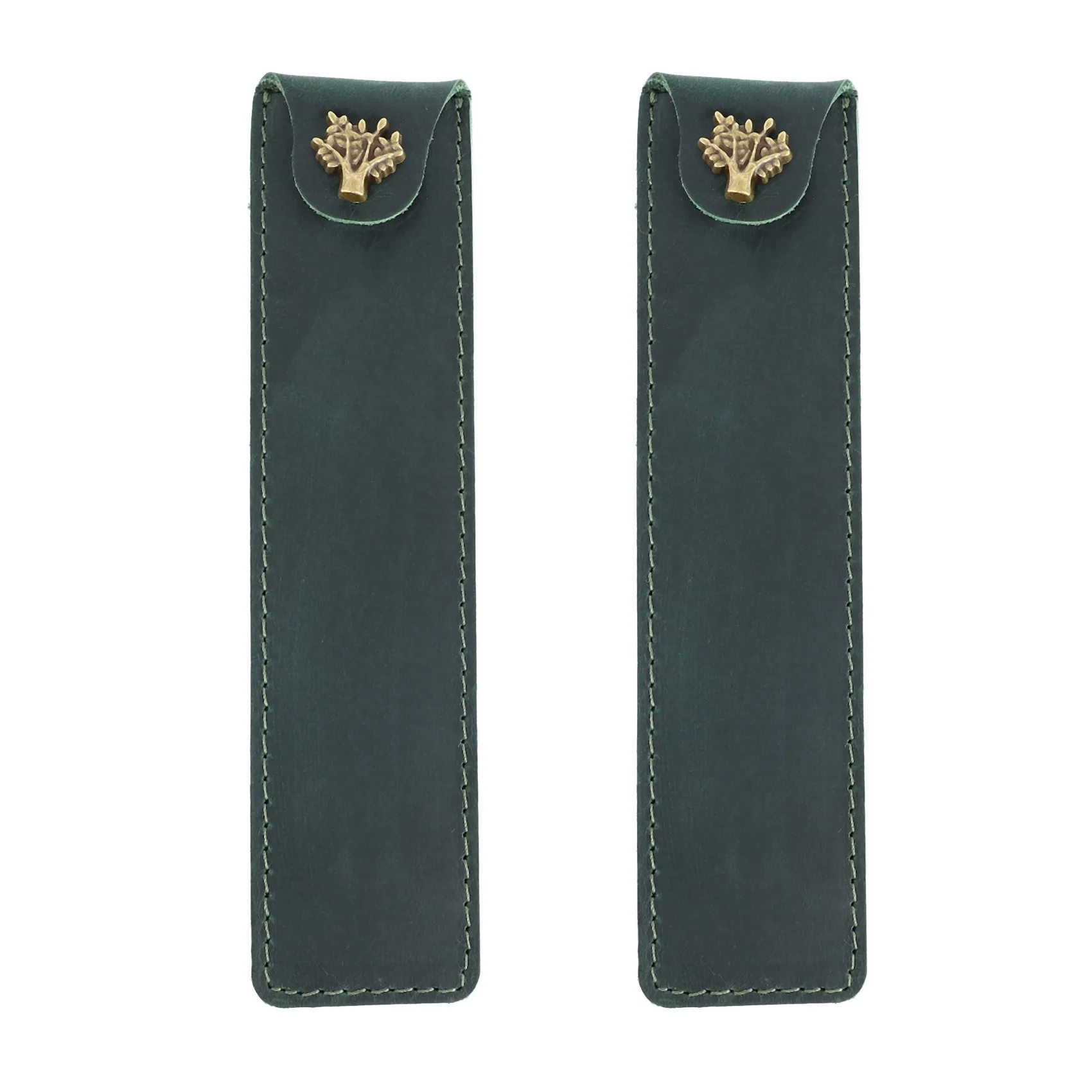 2X Genuine Leather Pen Pouch Holder Single Pencil Bag Pen Case with Snap Button for Rollerball Ballpoint Pen-Green
2X Genuine Leather Pen Pouch Holder Single Pencil Bag Pen Case with Snap Button for Rollerball Ballpoint Pen-Green