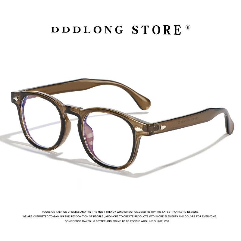 

DDDLONG Round Prescription Blue-ray Eyeglasses Myopia Glasses Frame Customizable Lenses For Women And Men Eyewear D272