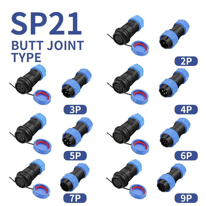 T&I SP21 Docking Male And Female Plug Socket Waterproof IP68 Aviation Plug Socket Connector 2/3/4/5/7/9/12 Pin
T&I SP21 Docking Male And Female Plug Socket Waterproof IP68 Aviation Plug Socket Connector 2/3/4/5/7/9/12 Pin