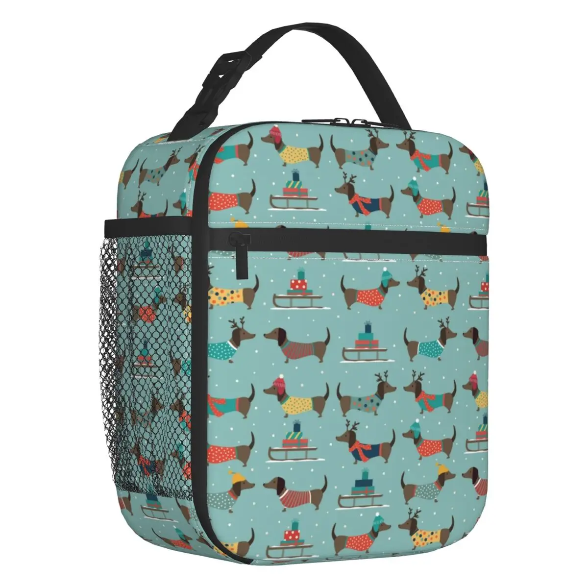 Custom Christmas Dachshund Dog Pattern Lunch Bag Men Women Cooler Warm Insulated Lunch Box for Adult Office
Custom Christmas Dachshund Dog Pattern Lunch Bag Men Women Cooler Warm Insulated Lunch Box for Adult Office