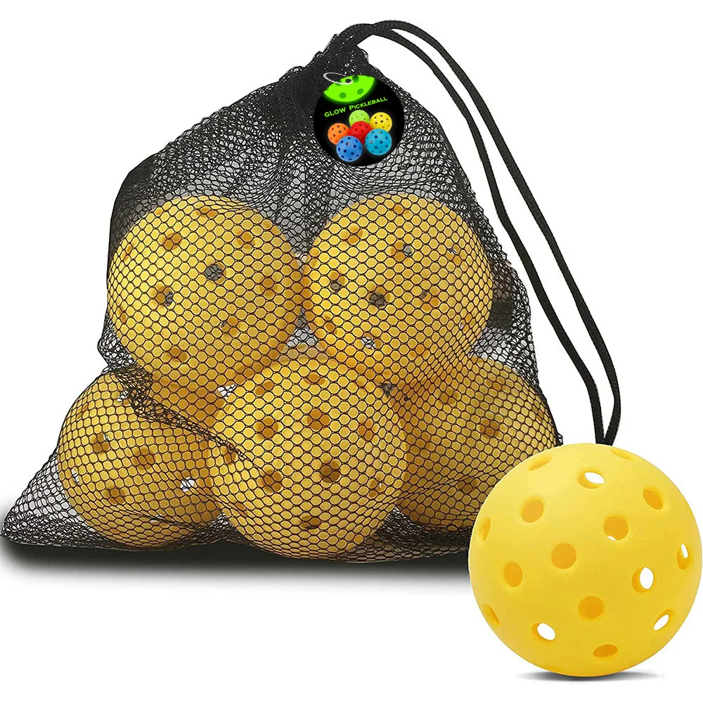 5pcs Pickleball Durable Outdoor Tournament and Competition Ball Pickleballs 40 Holes Outdoor for Packs with Mesh Bag
5pcs Pickleball Durable Outdoor Tournament and Competition Ball Pickleballs 40 Holes Outdoor for Packs with Mesh Bag