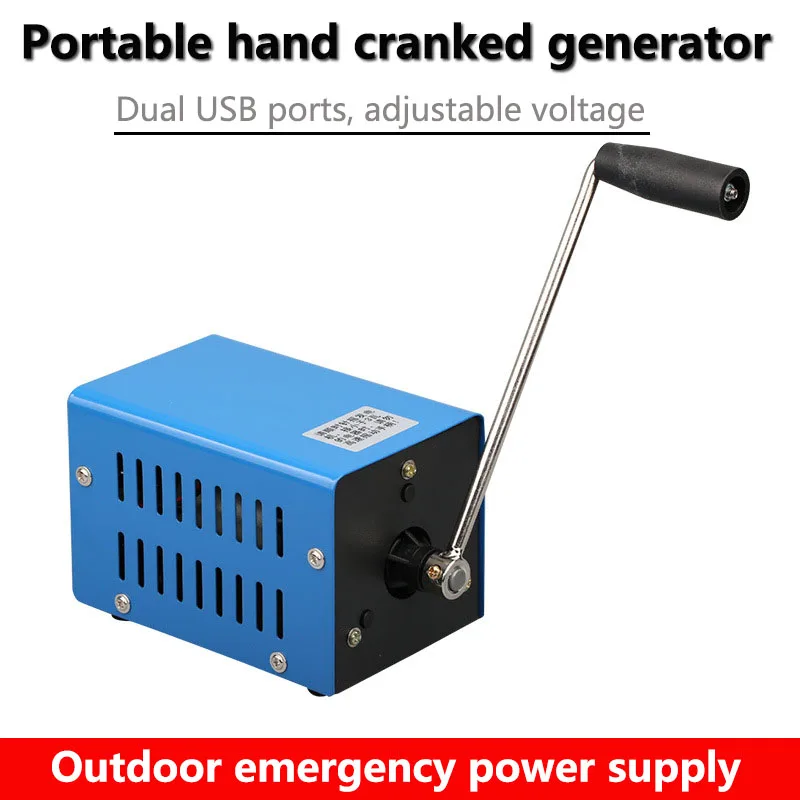 

Hand Cranked Generator Outdoor Emergency Survival Portable DC Generator USB Port Charging Multifunctional Mobile Power Supply