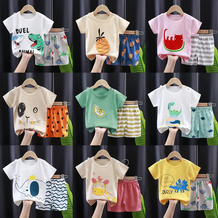 Summer Kids Short Sleeve Shorts Set Cartoon Cotton Pajama For Boys Girls Family Suit Casual Home Wear Baby Sleepwear
Summer Kids Short Sleeve Shorts Set Cartoon Cotton Pajama For Boys Girls Family Suit Casual Home Wear Baby Sleepwear