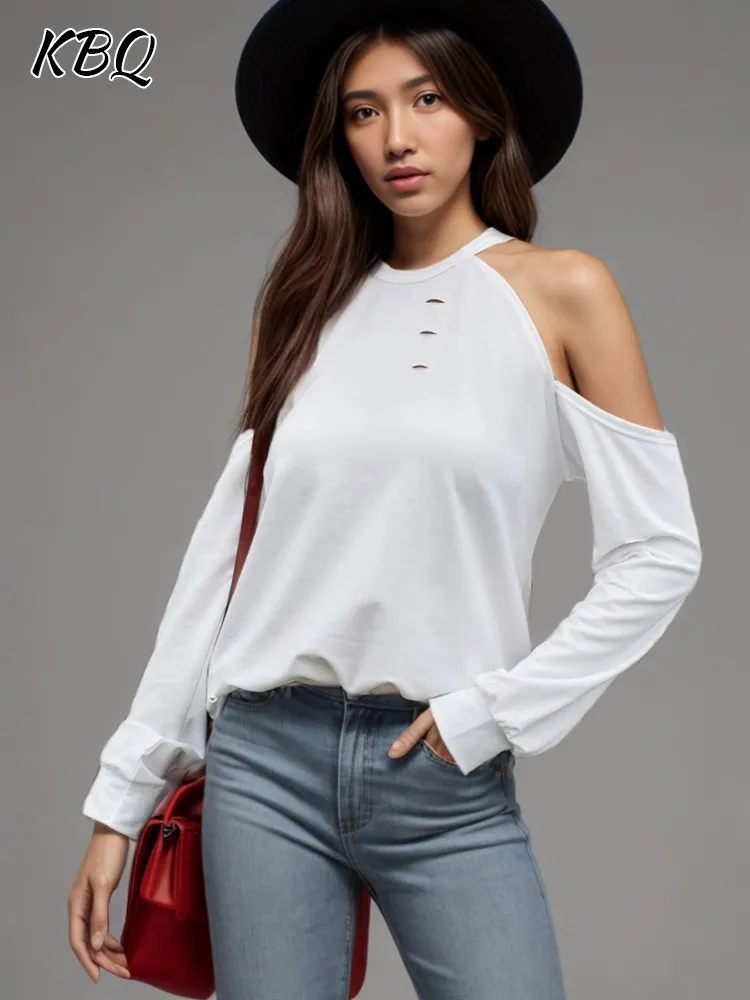 KBQ Hollow Out Casual Pullover Sweatshirt For Women Round Neck Off Shoulder Long Sleeve Solid Loose Sweatshirts Female Clothing
KBQ Hollow Out Casual Pullover Sweatshirt For Women Round Neck Off Shoulder Long Sleeve Solid Loose Sweatshirts Female Clothing