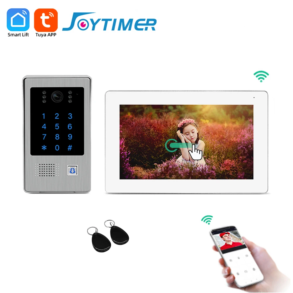 

Joytimer 7 Inch Tuya Wireless Wifi 720P Video Intercom for Home Video Doorbell Password Unlock AHD Screen Wifi Intercom System