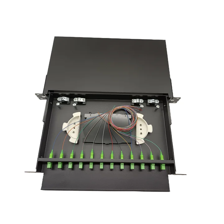 

High Performance 19 inch 12 core Pull type optical fiber distribution frame SC APC Mounted Indoor fiber patch panel ODF