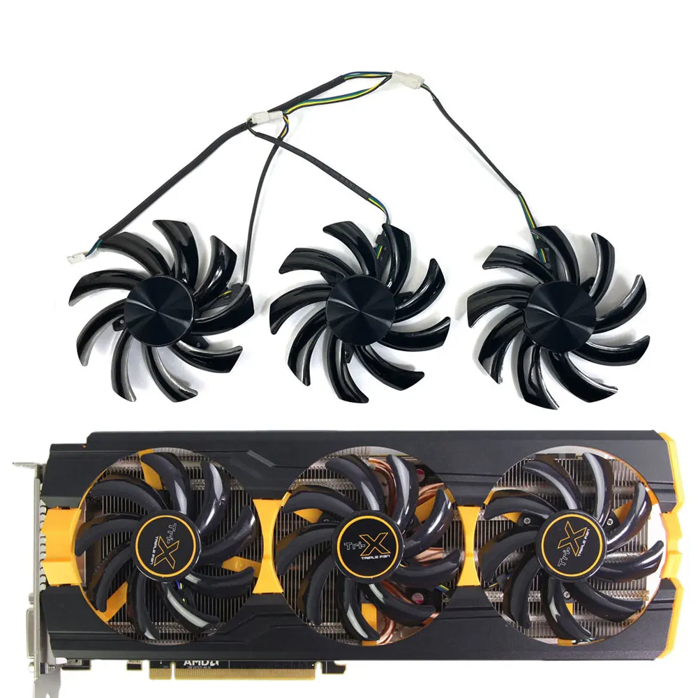 1set/3pcs FDC10H12S9-C 85MM 4PIN R9 290X GPU Cooler Fan for Sapphire R9 290X 290 280 Vapor-X OC Platinum Graphics Card Fan
1set/3pcs FDC10H12S9-C 85MM 4PIN R9 290X GPU Cooler Fan for Sapphire R9 290X 290 280 Vapor-X OC Platinum Graphics Card Fan