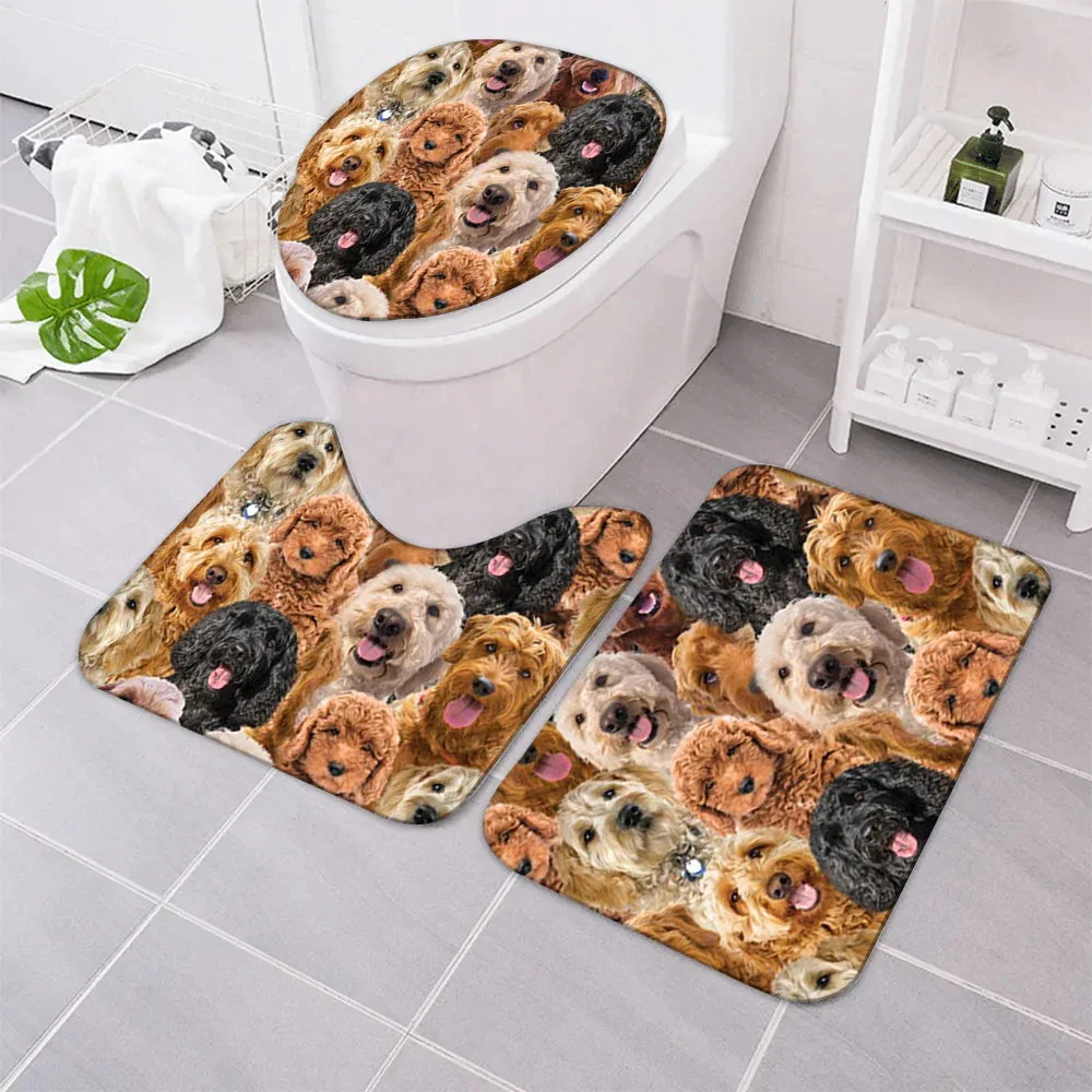 CLOOCL Animals Toilet Mat Set Cute Labradoodle 3D Printed Floor Rugs Bath Mat Bathroom Shower Carpet Toilet Cushion 3 Piece
CLOOCL Animals Toilet Mat Set Cute Labradoodle 3D Printed Floor Rugs Bath Mat Bathroom Shower Carpet Toilet Cushion 3 Piece