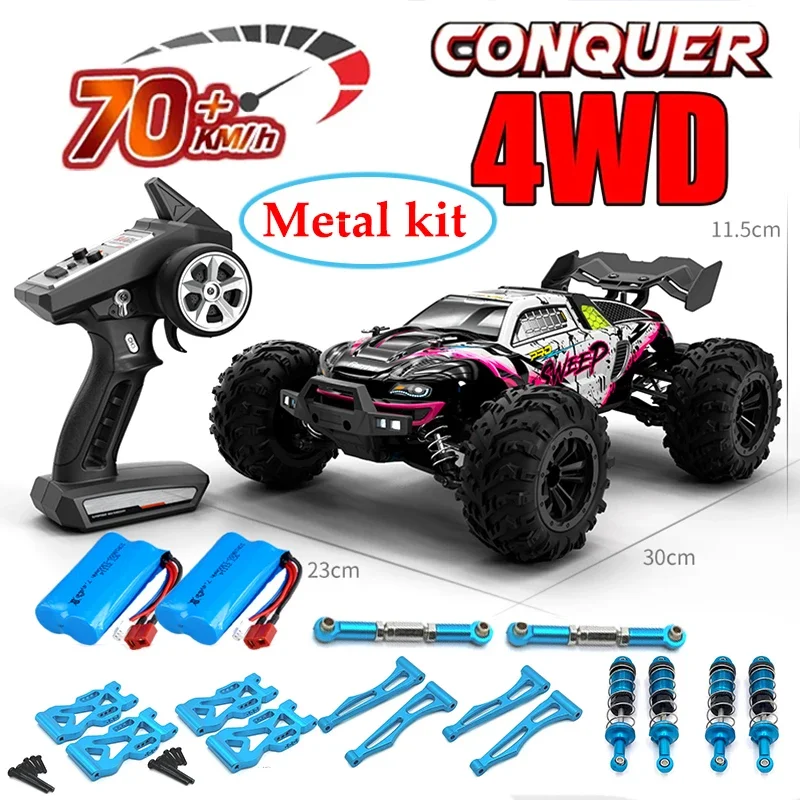 

1:16 75KM/H or 50KM/H 4WD RC Car with LED Remote Control Cars High Speed Drift Monster Truck for Kids Vs Wltoys 144001 Toys