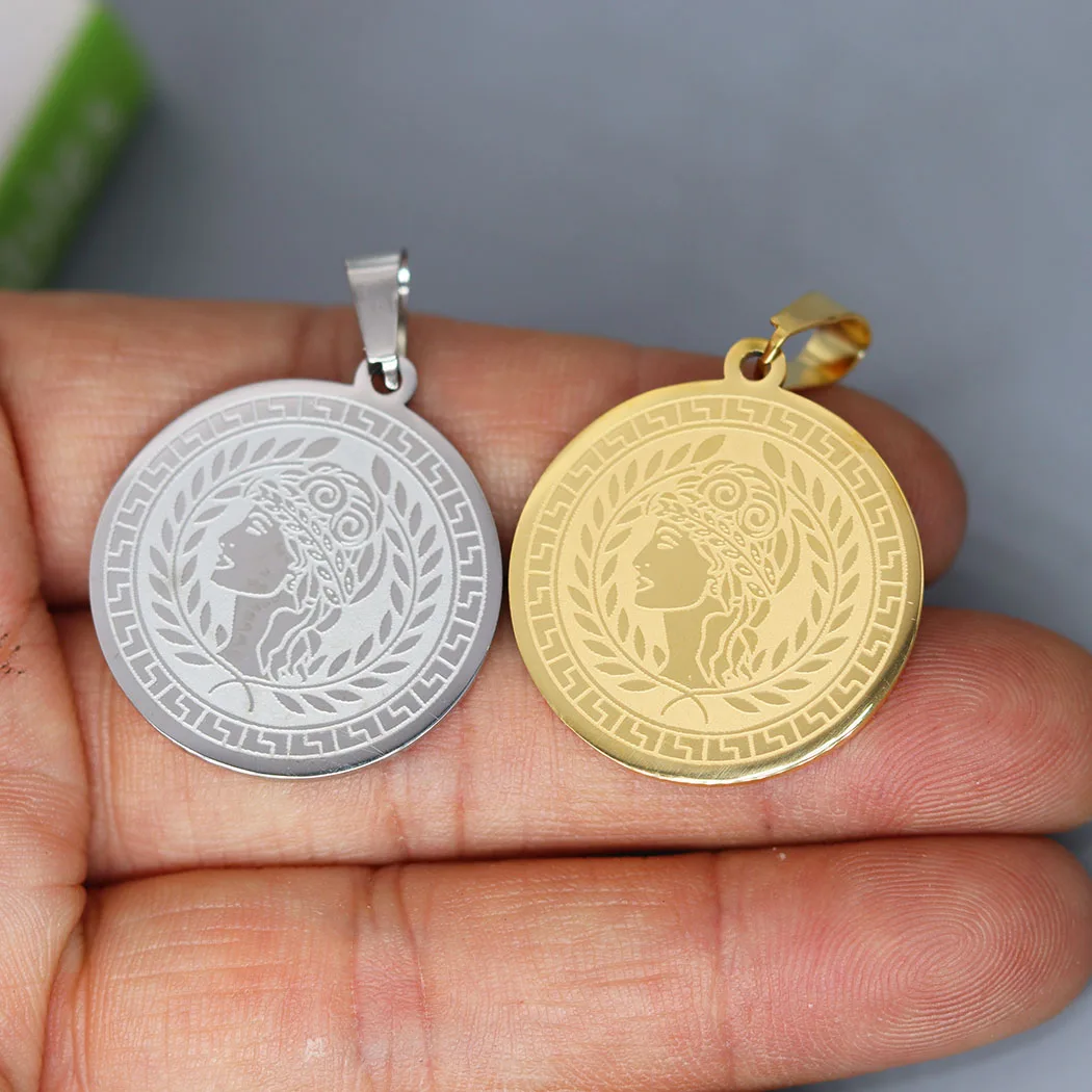 2 шт., круглые подвески-амулеты из нержавеющей стали
2 шт., круглые подвески-амулеты из нержавеющей стали