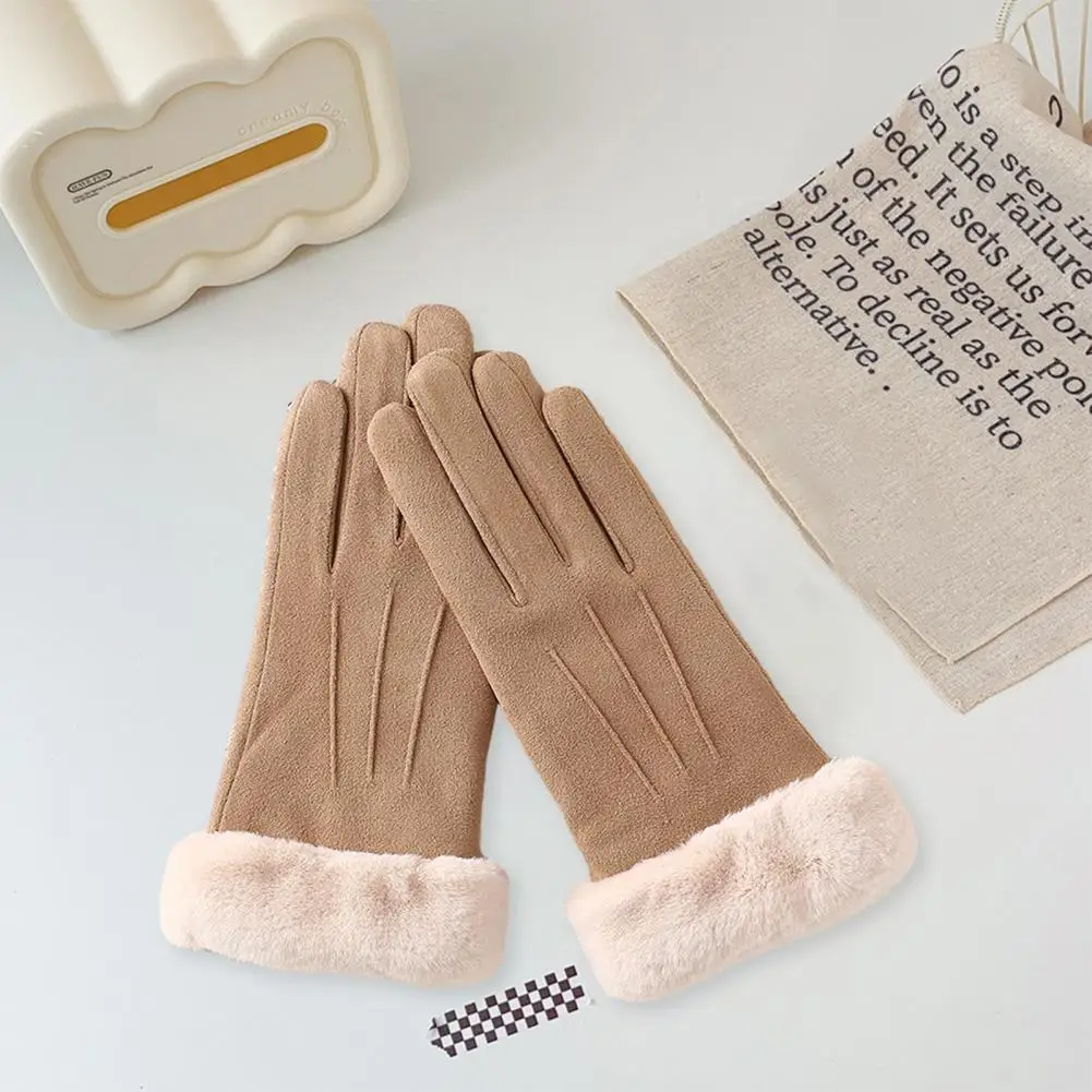 Thick Plush Gloves Windproof Gloves Women's Winter Gloves Color Matching Elastic Windproof Warm Touch Screen Outdoor Cycling
Thick Plush Gloves Windproof Gloves Women's Winter Gloves Color Matching Elastic Windproof Warm Touch Screen Outdoor Cycling