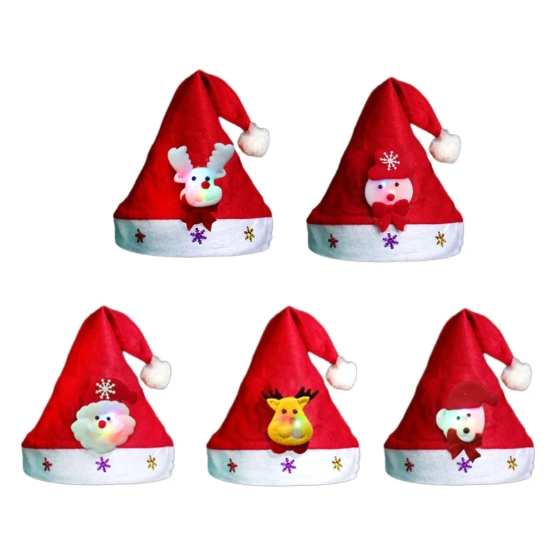 

Новогодние рождественские шапки Красные плюшевые шапки Санты для взрослых и детей Новогодняя вечеринка