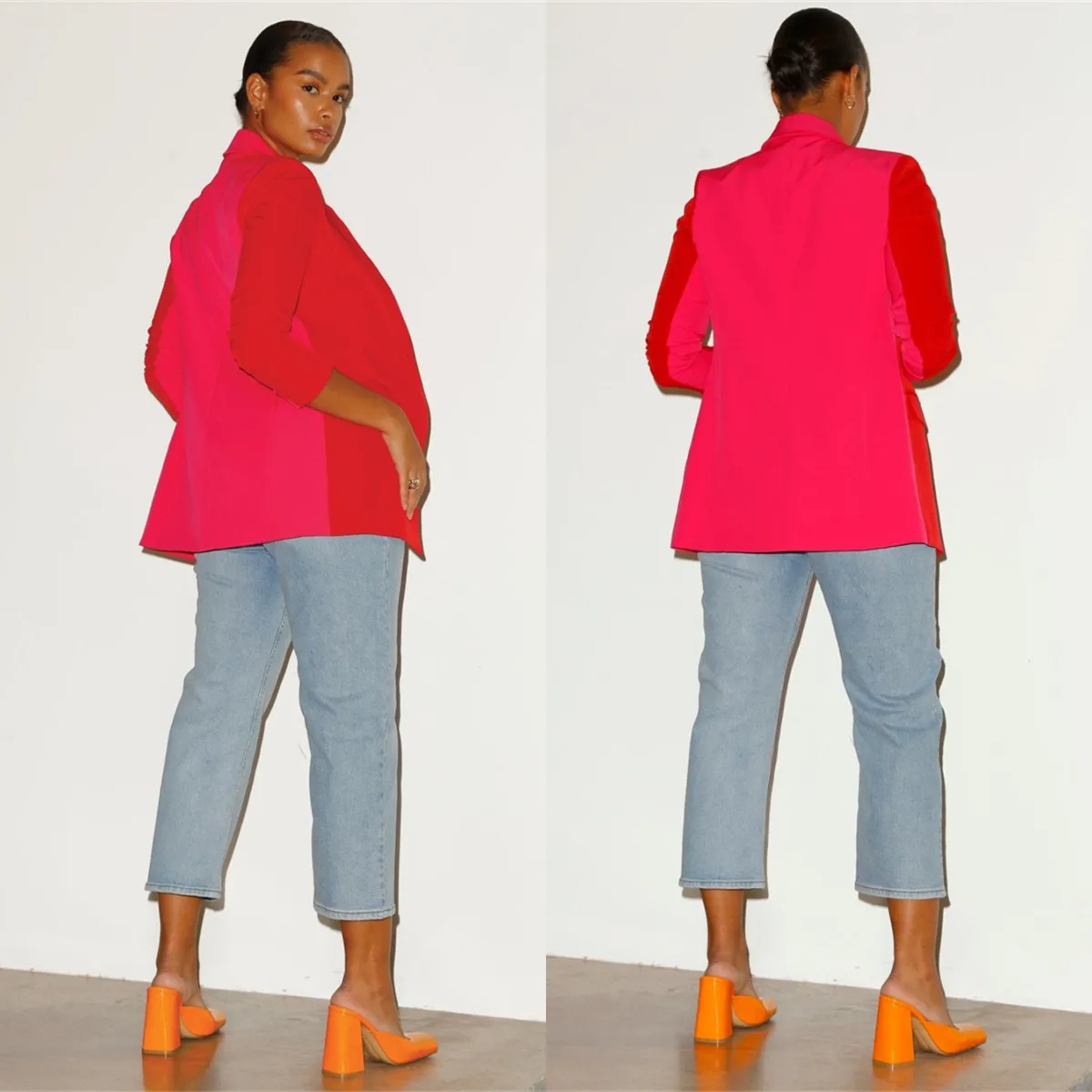 Stitching Color Casual Women Suits For Wedding 1 Piece Blazer Double Breasted Fashion Formal Prom Evening Dress Custom Made
Stitching Color Casual Women Suits For Wedding 1 Piece Blazer Double Breasted Fashion Formal Prom Evening Dress Custom Made