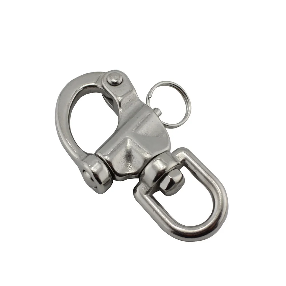 1PCS Quick Release Snap Shackle 316 Stainless Steel 70mm 87mm 128mm Heavy Duty Sailing Quick Release Swivel Trigger Snap Shackle
1PCS Quick Release Snap Shackle 316 Stainless Steel 70mm 87mm 128mm Heavy Duty Sailing Quick Release Swivel Trigger Snap Shackle