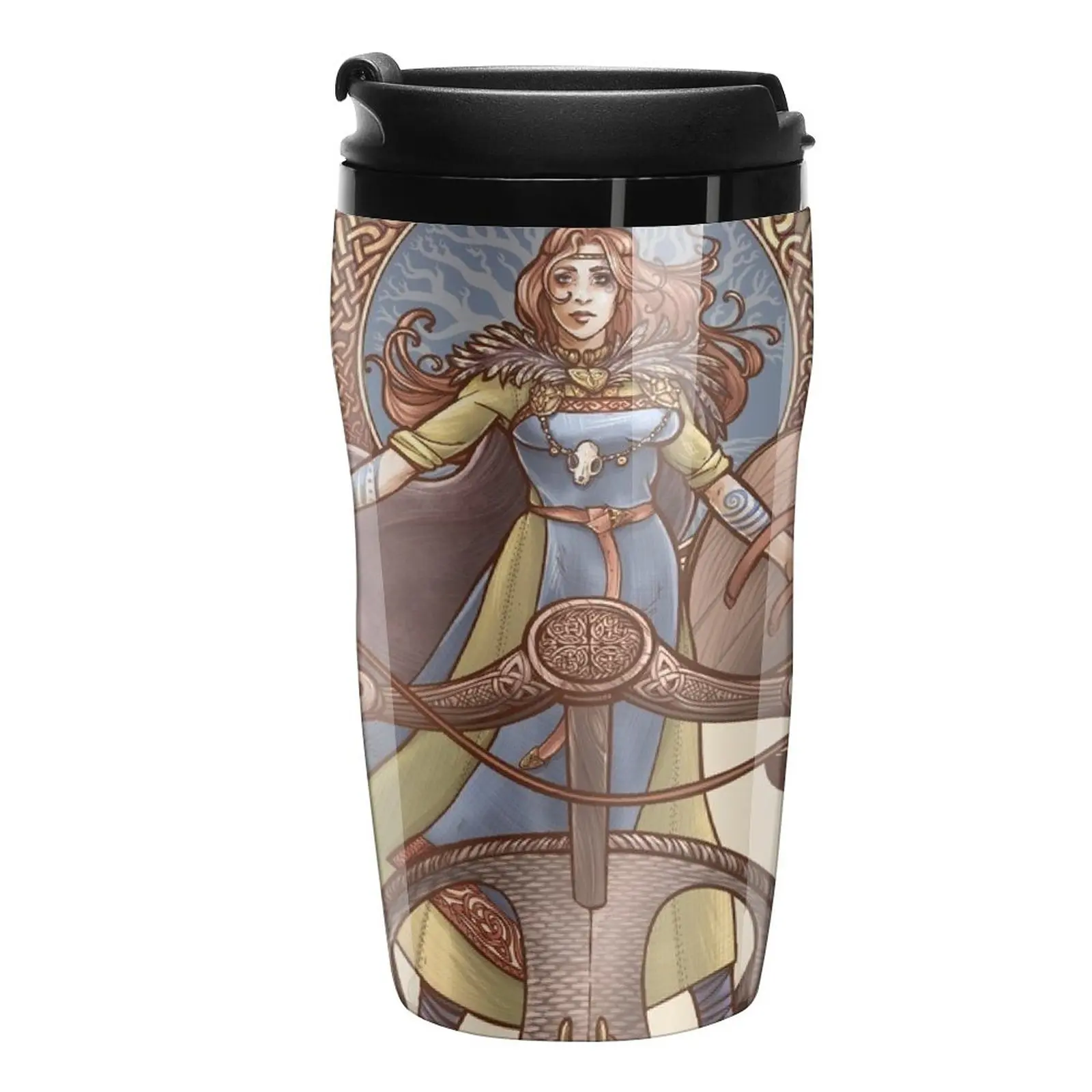 

New Freya Driving Her Cat Chariot Travel Coffee Mug Paper Cups For Coffee Coffee Mugs Coffee Cup Set Large Coffee Cups