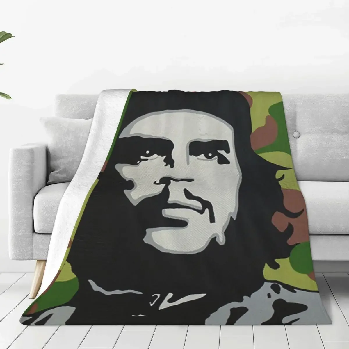 

Камуфляжное Флисовое одеяло Che Guevara, мужские модные пледы для кровати, дивана, кушетки 200x150 см