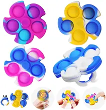 

Pop Simple Dimple Fidget Spinner Ring Toys Kids stress reliever toys Popper Pops Bubble Hand Party Favors Sensory Fidget Toys