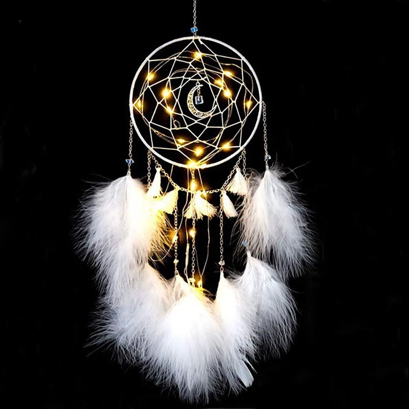 LED Dream Catcher, Handmade Dream Catchers For Bedroom Wall Hanging Home Decor Ornaments Craft (White)
LED Dream Catcher, Handmade Dream Catchers For Bedroom Wall Hanging Home Decor Ornaments Craft (White)