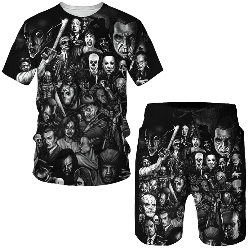 Personality Men's Clown 3D Printed Tees/Shorts/Suits Horror Movie Halloween Cosplay Outfits Hip Hop Streetwear Male Clothing Set
Personality Men's Clown 3D Printed Tees/Shorts/Suits Horror Movie Halloween Cosplay Outfits Hip Hop Streetwear Male Clothing Set