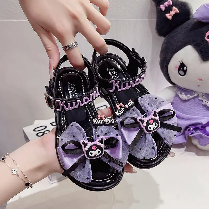 Anime Cartoon Kuromi Kids Princess Sandals Kawaii Summer Lolita Soft Bottom Breathable Leather Shoes Cosplay Single Shoes Gift
Anime Cartoon Kuromi Kids Princess Sandals Kawaii Summer Lolita Soft Bottom Breathable Leather Shoes Cosplay Single Shoes Gift
