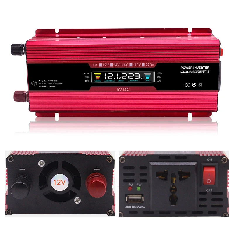 Sine Wave 20000W Power Inverter Modified LCD Display DC 12V/24V To AC 220V Solar 2 USB Car Transformer Convert Auto Accessories
Sine Wave 20000W Power Inverter Modified LCD Display DC 12V/24V To AC 220V Solar 2 USB Car Transformer Convert Auto Accessories