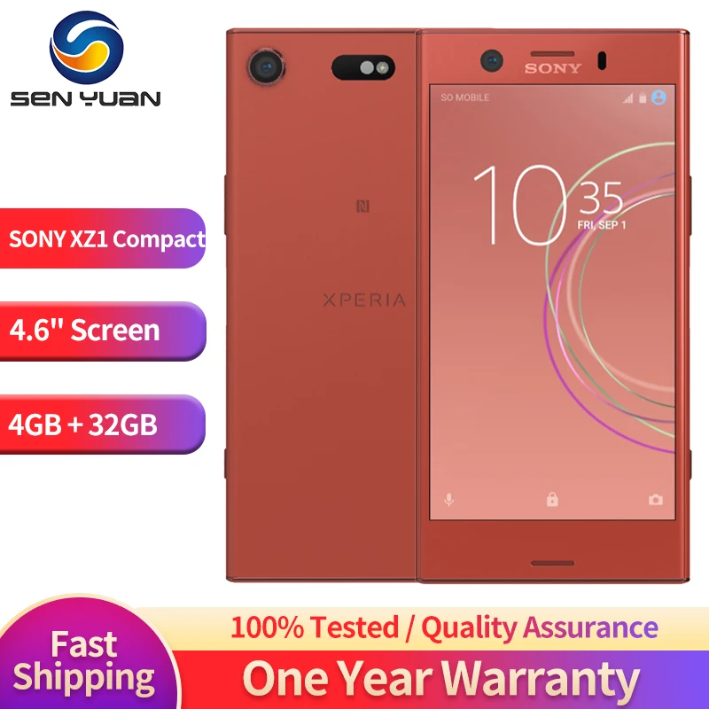 

Original Sony Xperia XZ1 Compact G8441 SO-02K 4G Mobile Phone 4.6" 4GB RAM 32GB ROM Snapdragon 835 Octa-Core Android CellPhone