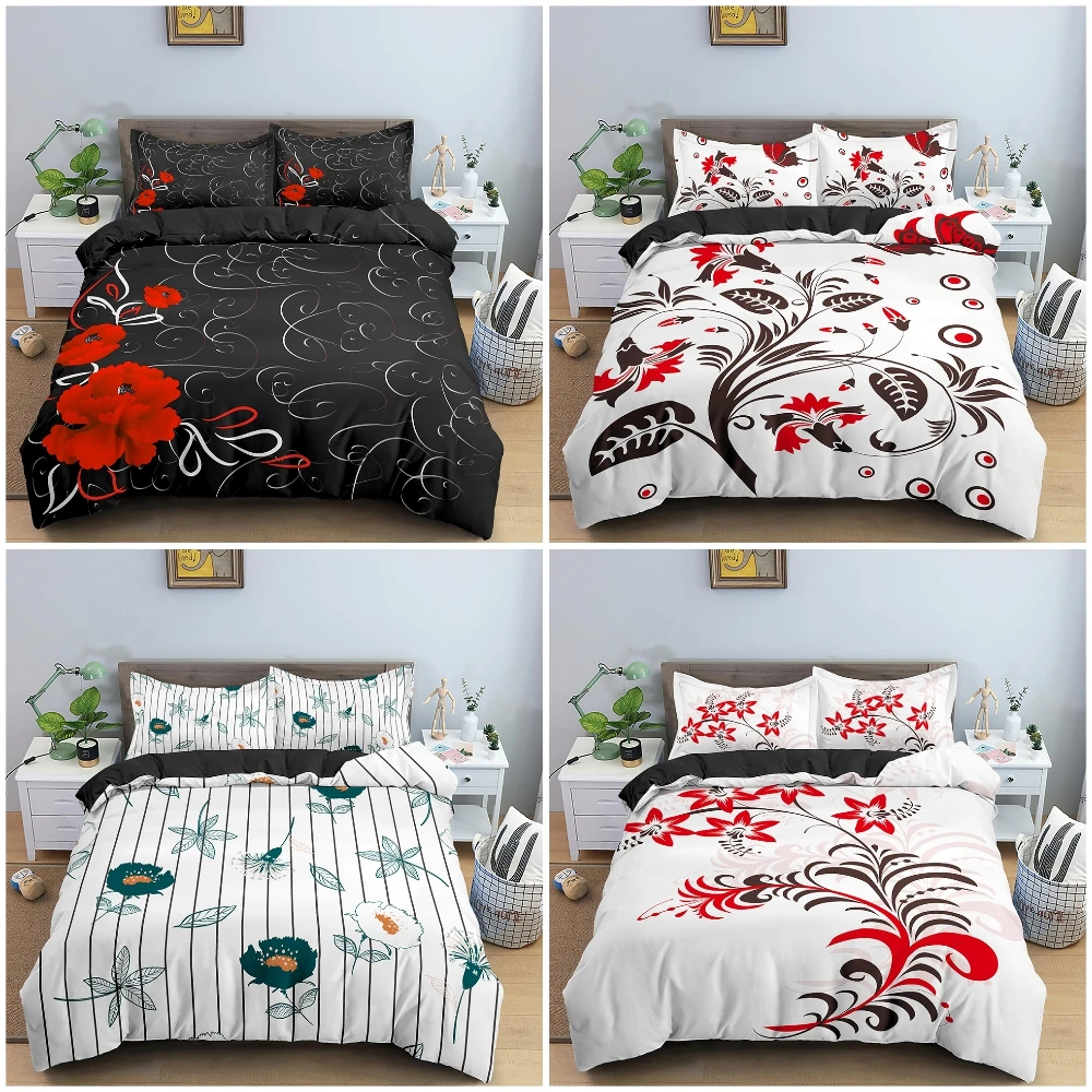Beautiful Flowers Pattern Bedding Set Soft Luxury Duvet Cover Set Twin Double King Queen Size Microfiber Quilt Cover 2/3PCS
Beautiful Flowers Pattern Bedding Set Soft Luxury Duvet Cover Set Twin Double King Queen Size Microfiber Quilt Cover 2/3PCS