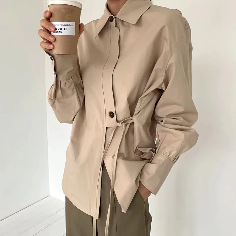 QOERLIN Chic Lace-Up Solid Color Women Shirts Long Sleeve Spring Fall BLouse Korean Fashion Bandage Tops Office Ladies Tops Girl
QOERLIN Chic Lace-Up Solid Color Women Shirts Long Sleeve Spring Fall BLouse Korean Fashion Bandage Tops Office Ladies Tops Girl