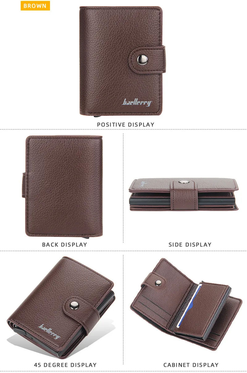 Shop Generic Baellerry Lychee Pattern Men Card Holder RFID Automatic