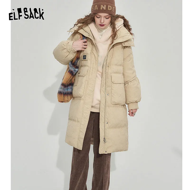 ELFSACK Apricot Warm Down Coats Women 2023 Winter Loose Mid-length Casual Coats
ELFSACK Apricot Warm Down Coats Women 2023 Winter Loose Mid-length Casual Coats
