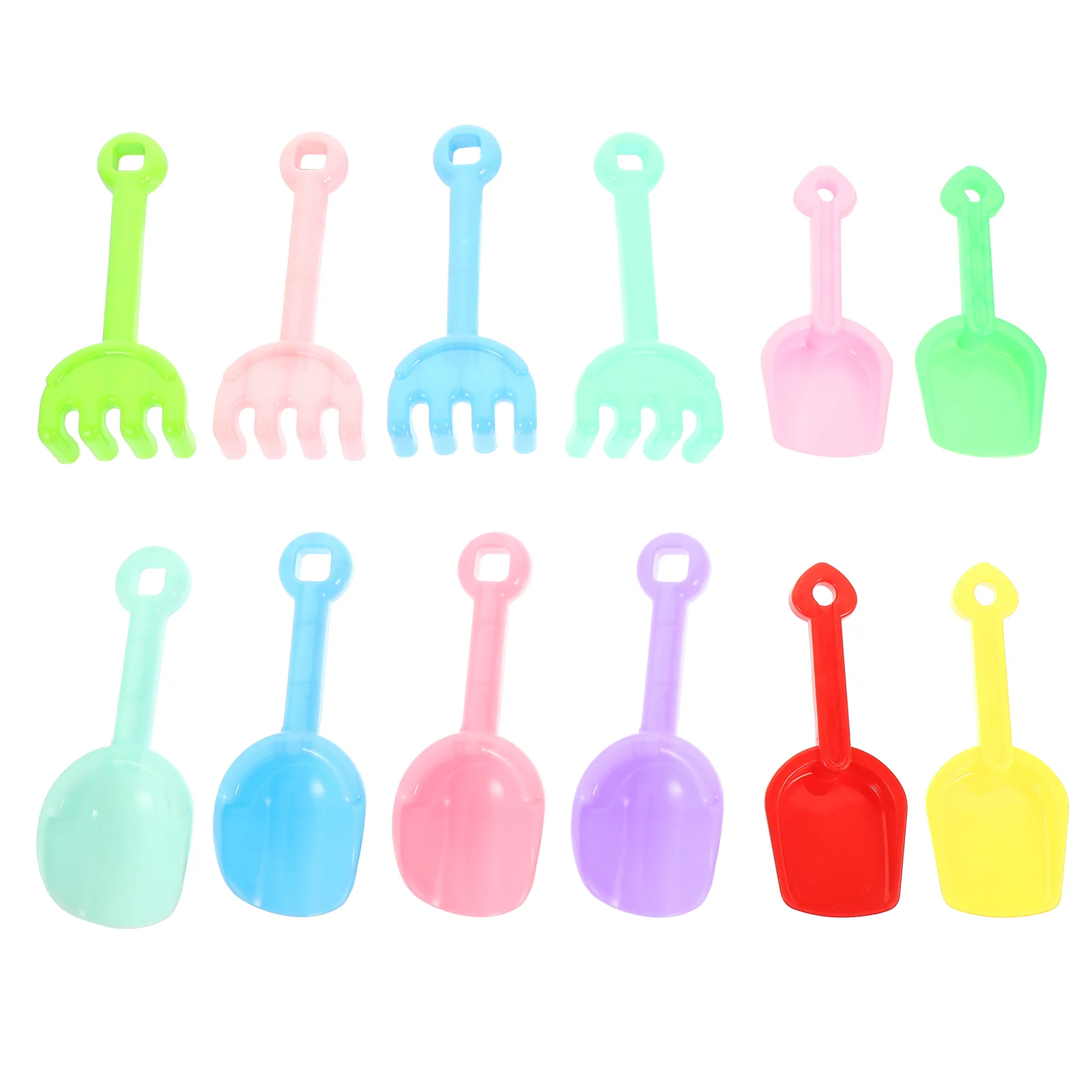 

12 Pcs Children's Beach Toys Outdoor Sand Shovels for Kids Digging Childrens Pool Plastic Gardening Baby